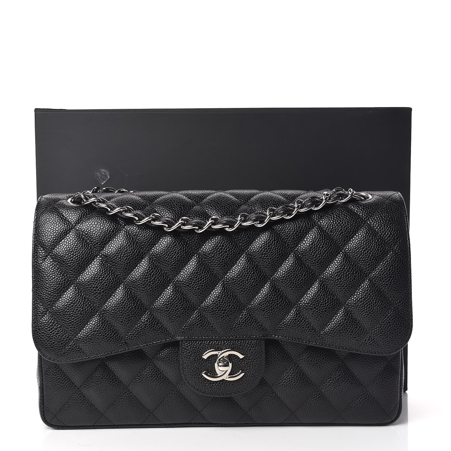 Chanel Caviar Quilted Jumbo Double Flap Black 11 of 11