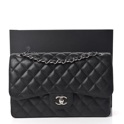 Chanel Caviar Quilted Jumbo Double Flap Black 11 of 11