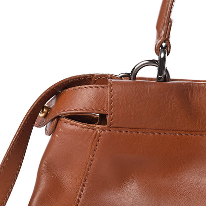 Fendi Vitello Suede Medium Peekaboo Iconic Satchel Cuoio Rame Moro 18 of 22