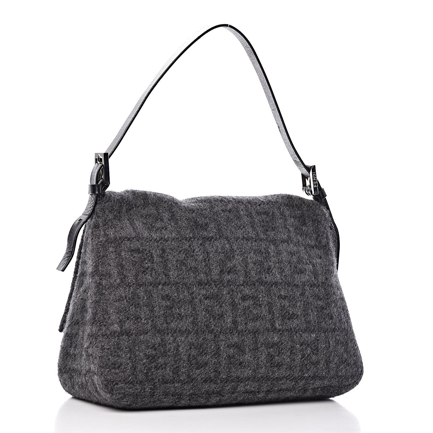 Fendi Wool Zucca Mama Baguette Grey 3 of 10