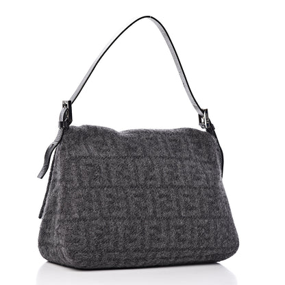 Fendi Wool Zucca Mama Baguette Grey 3 of 10