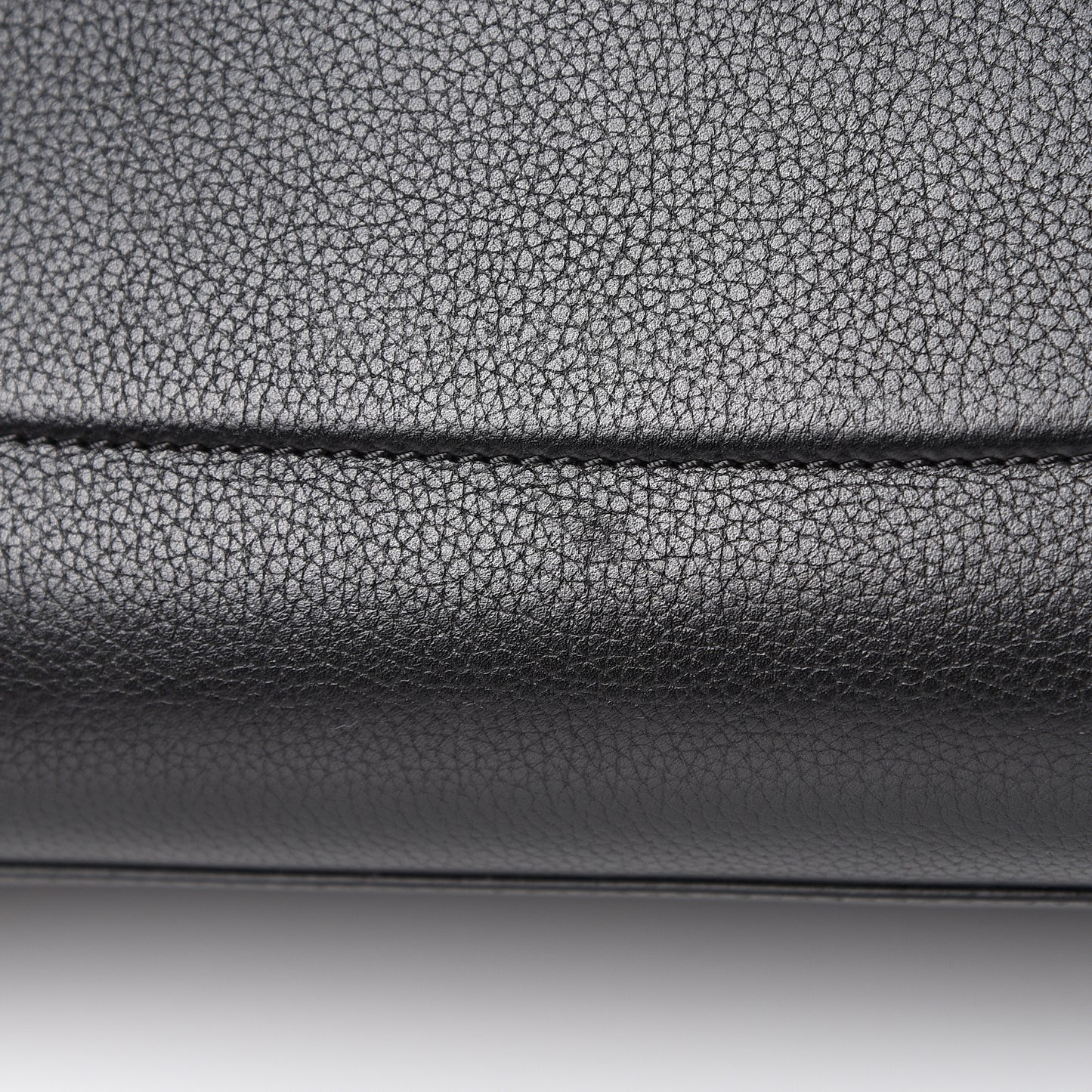 Grained Calfskin Small Neo Executive Shopper Tote Black