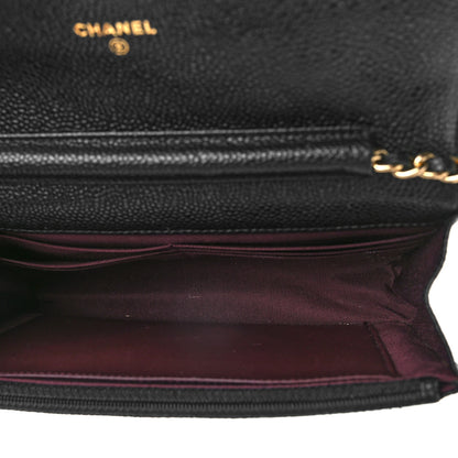 Chanel Caviar Quilted Wallet On Chain WOC Black 5 of 10