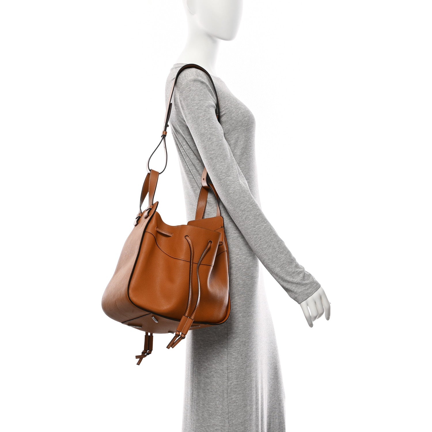 Loewe Grained Calfskin Small Hammock Shoulder Bag Tan 2 of 10