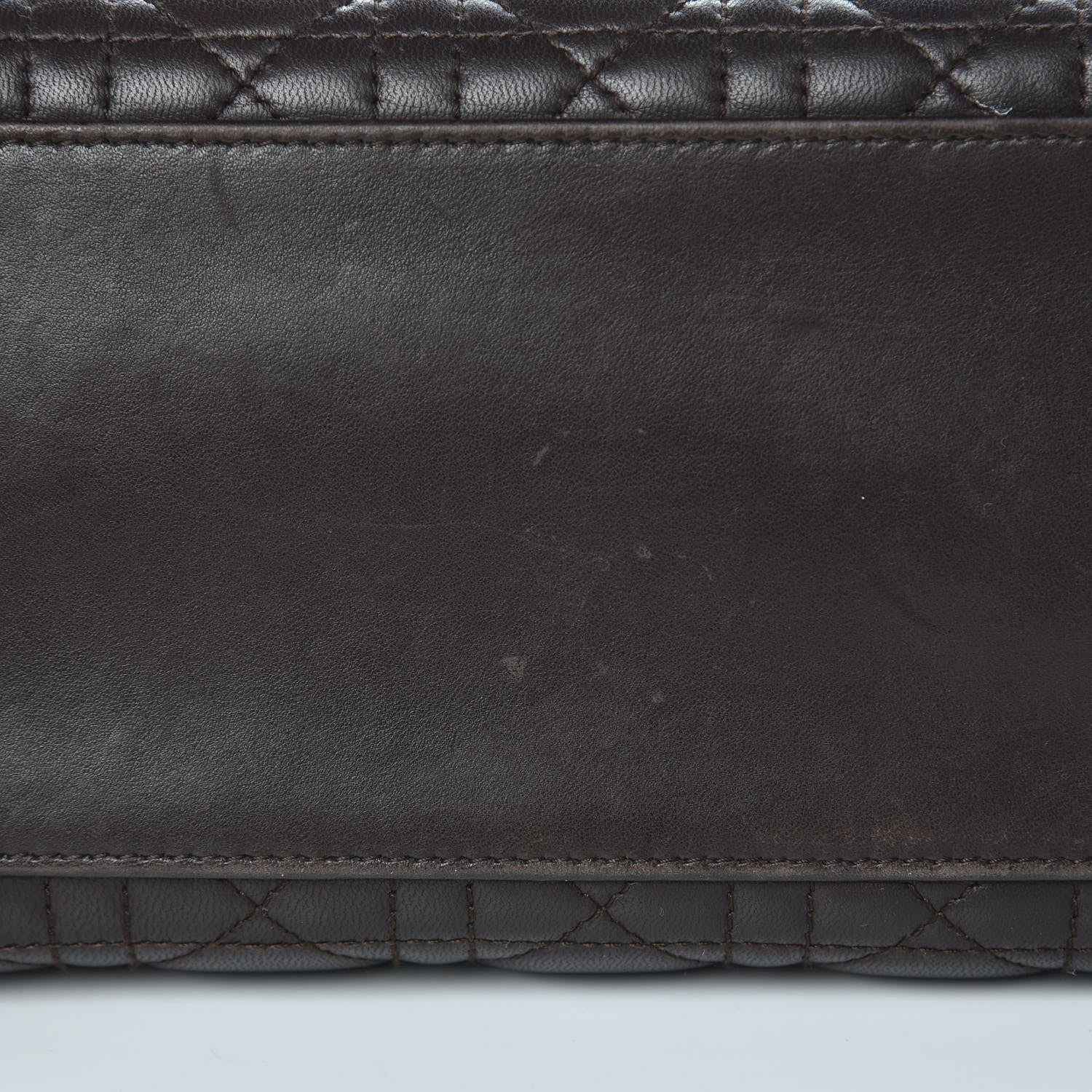 Christian Dior Lambskin Cannage Medium Lady Dior Dark Brown 12 of 16