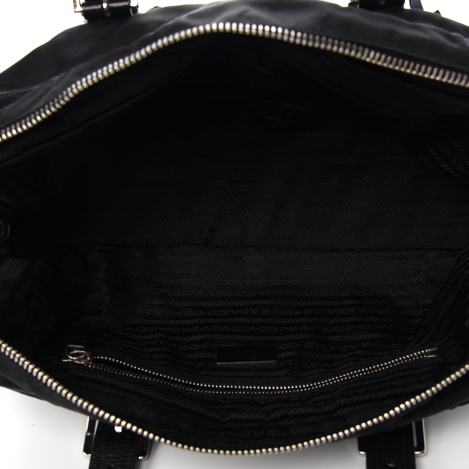 Prada Tessuto Nylon Vitello Shoulder Bag Black 4 of 10
