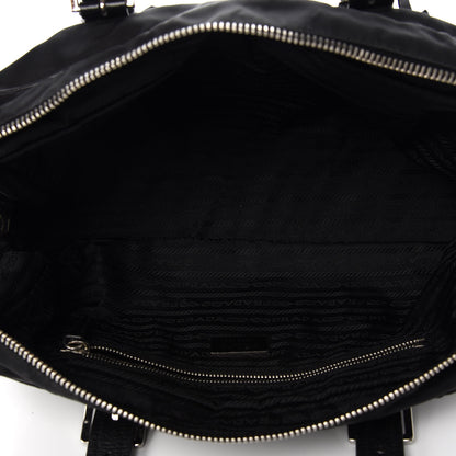 Prada Tessuto Nylon Vitello Shoulder Bag Black 4 of 10