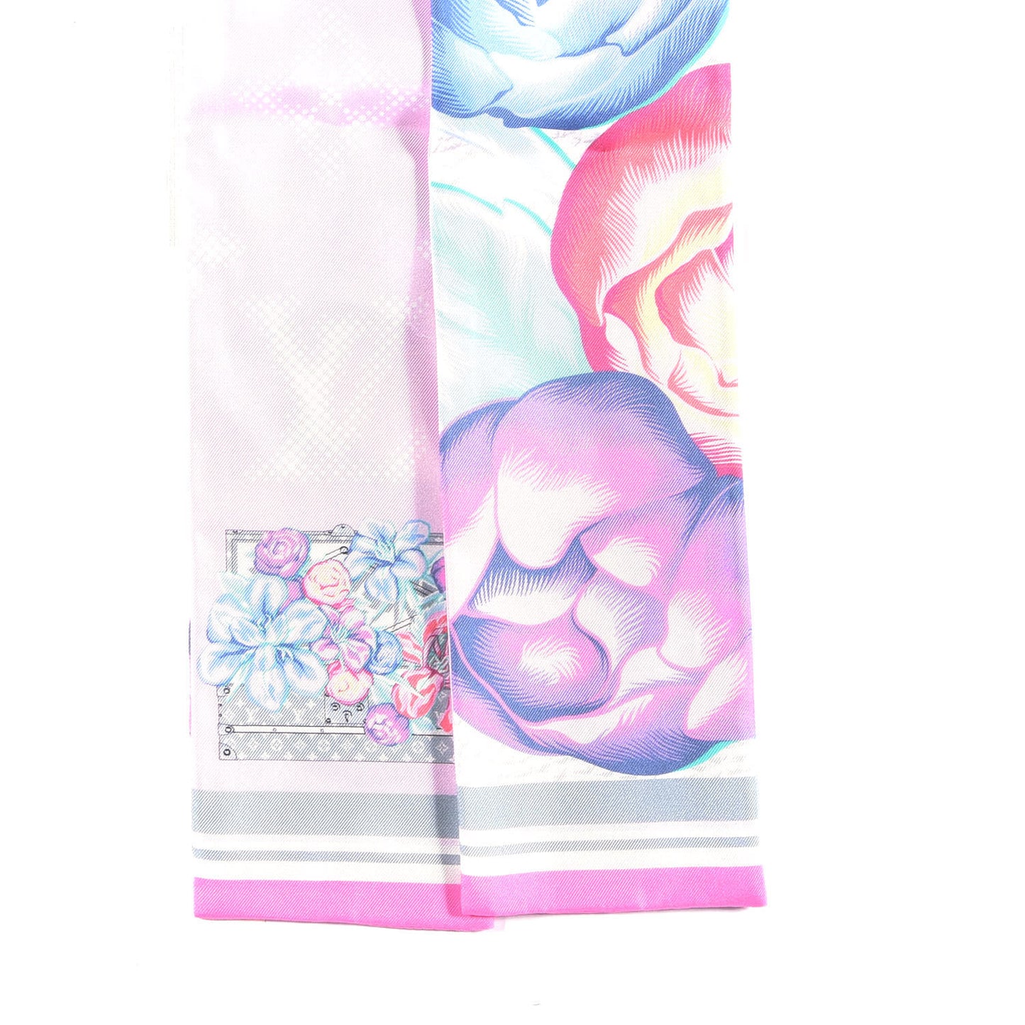 Silk Monogram Malle Fleurs Bandeau Mauve