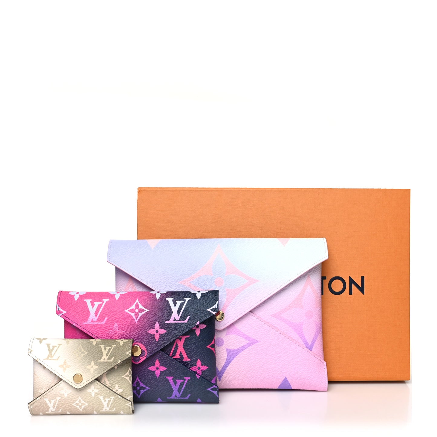 Monogram Giant Spring In The City Kirigami Pochette Set Sunrise Pastel Midnight Fuchsia Sunset Kaki