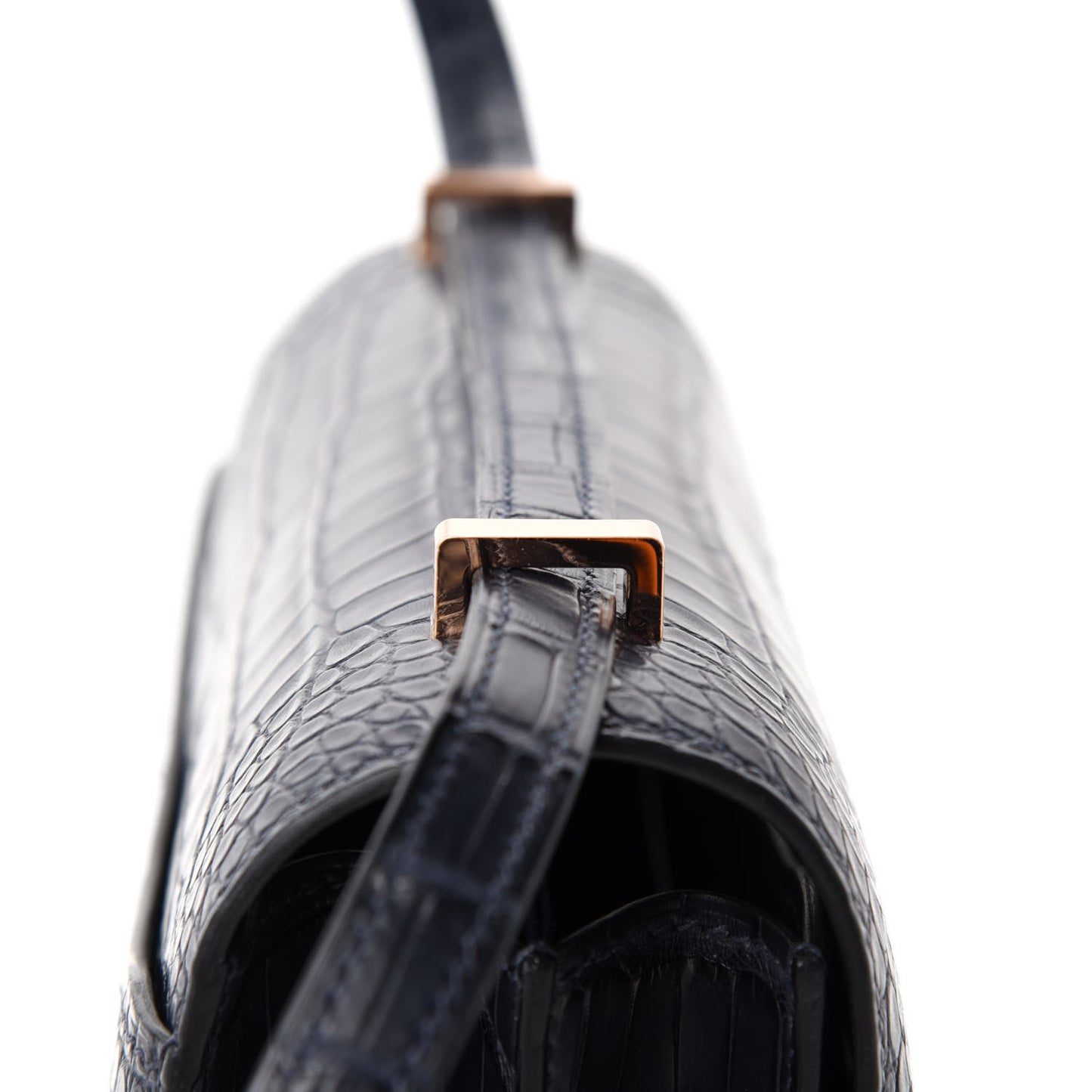 Matte Alligator Constance 18 Bleu Indigo