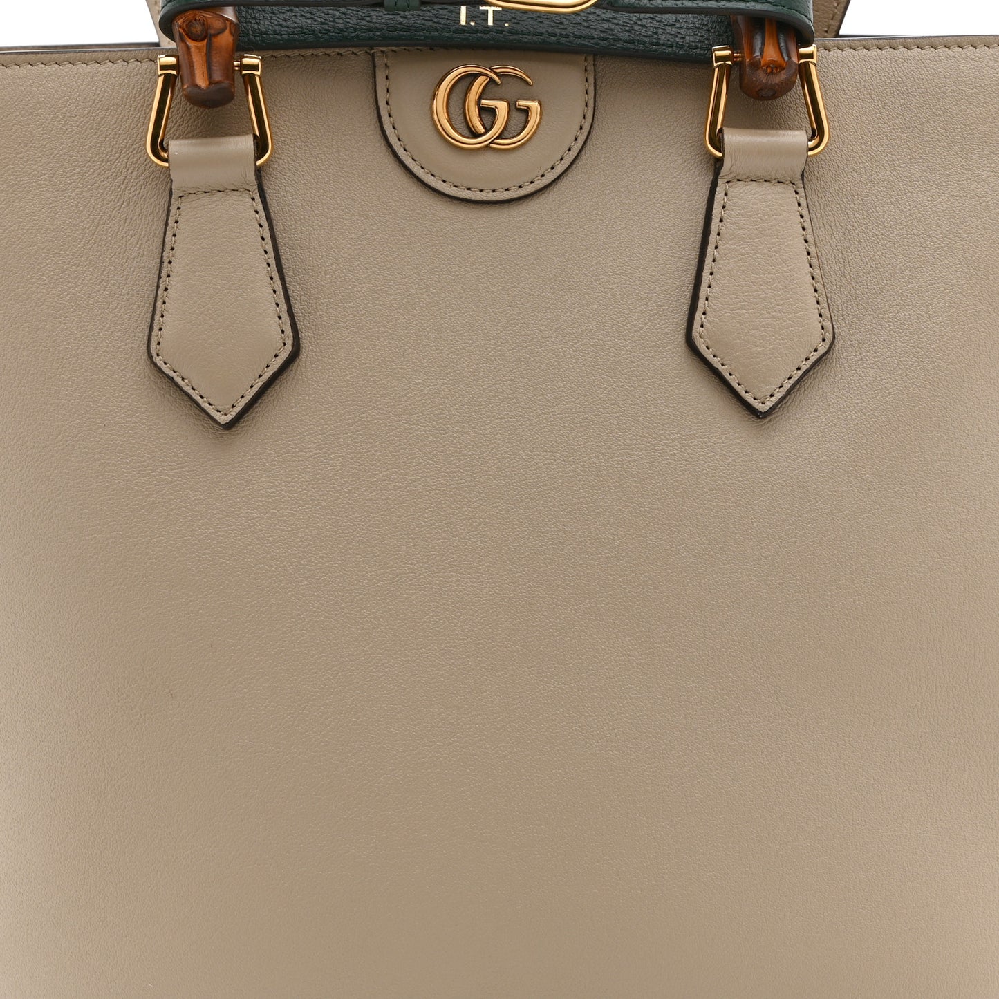 Calfskin Medium Diana Round Tote Bag Oatmeal