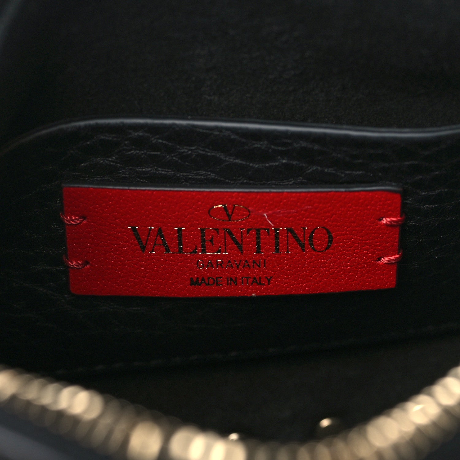 Valentino Garavani Grained Calfskin Small Rockstud Crossbody Bag Black 6 of 8