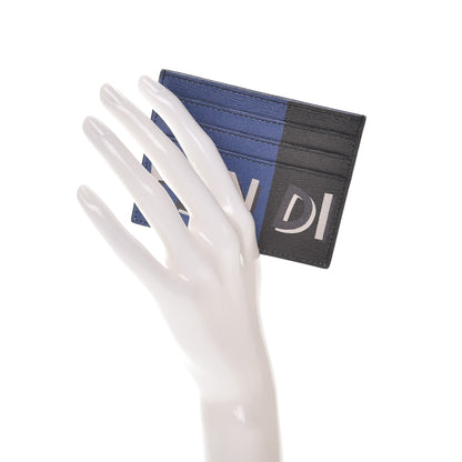 Fendi Vitello Elite Century Shadow Logo Card Holder Blue Neon 2 of 8