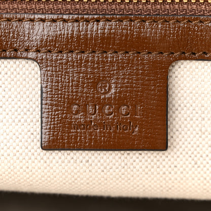 Gucci GG Supreme Monogram Azalea Calfskin Small Retro Interlocking G Tote Bag Beige Ebony Brown Sugar 6 of 11