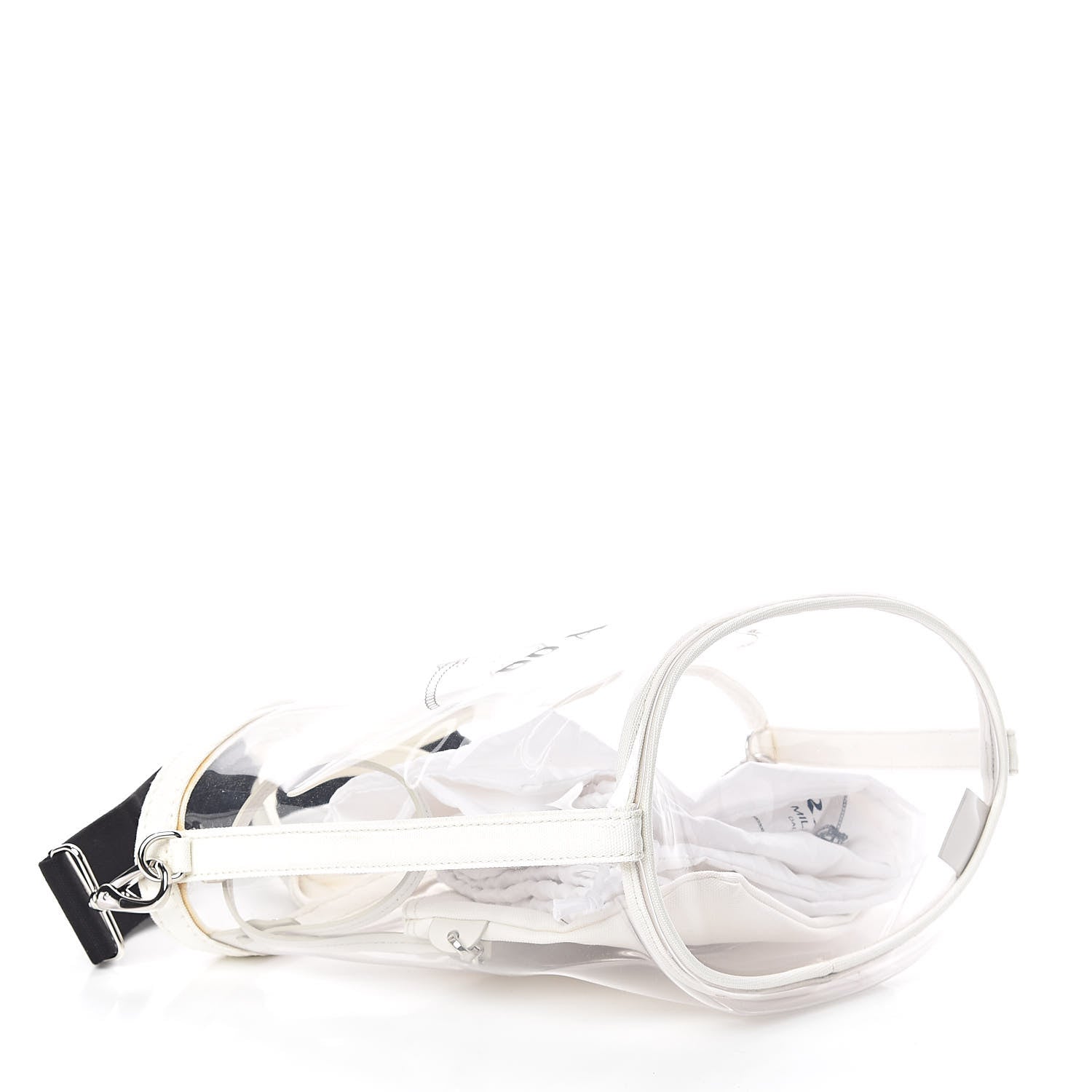 Prada Plexiglass Canapa Small Shopper Tote White 5 of 9
