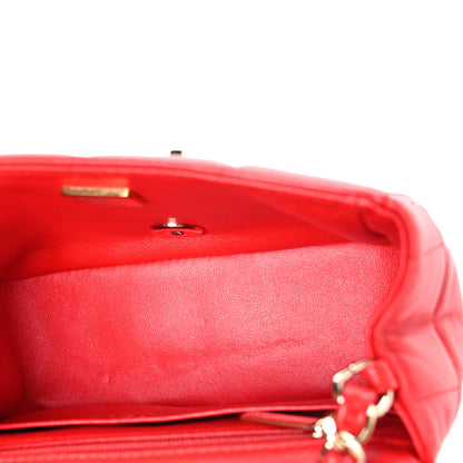 Chanel Lambskin Resin Crystal Square Quilted Monacoco Mini Flap Red 5 of 10