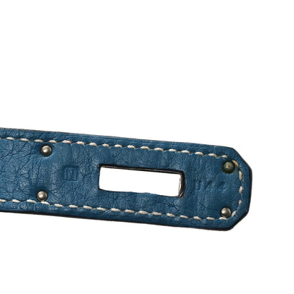 Hermes Taurillon Clemence BIRKIN 35 Blue Jean 7 of 13
