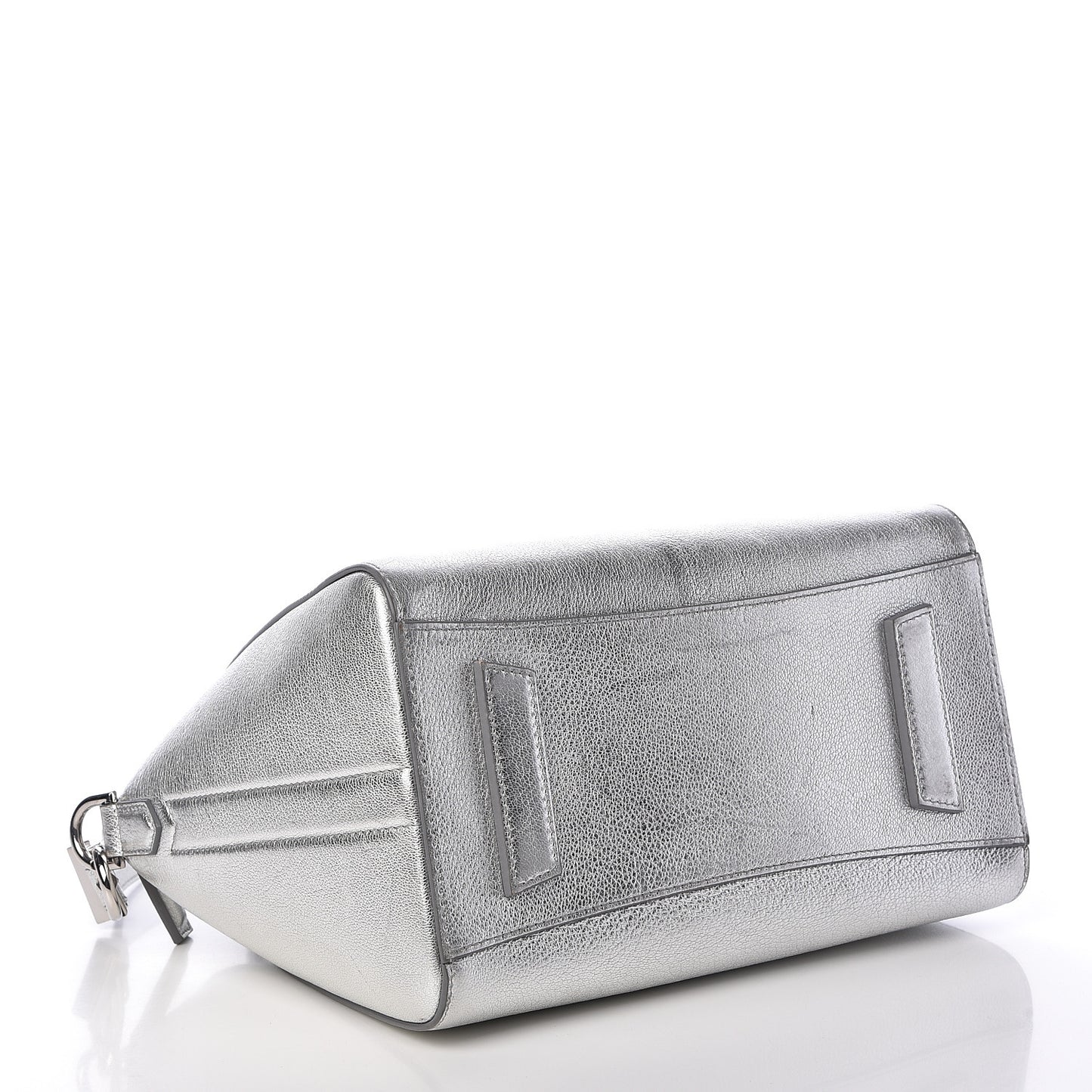 Metallic Sugar Goatskin Small Antigona Silver