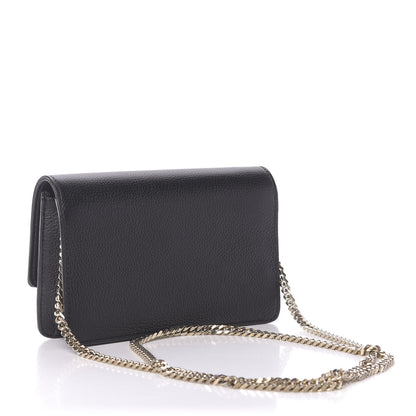 Versace Grained Calfskin Palazzo Chain Evening Bag Black 3 of 11