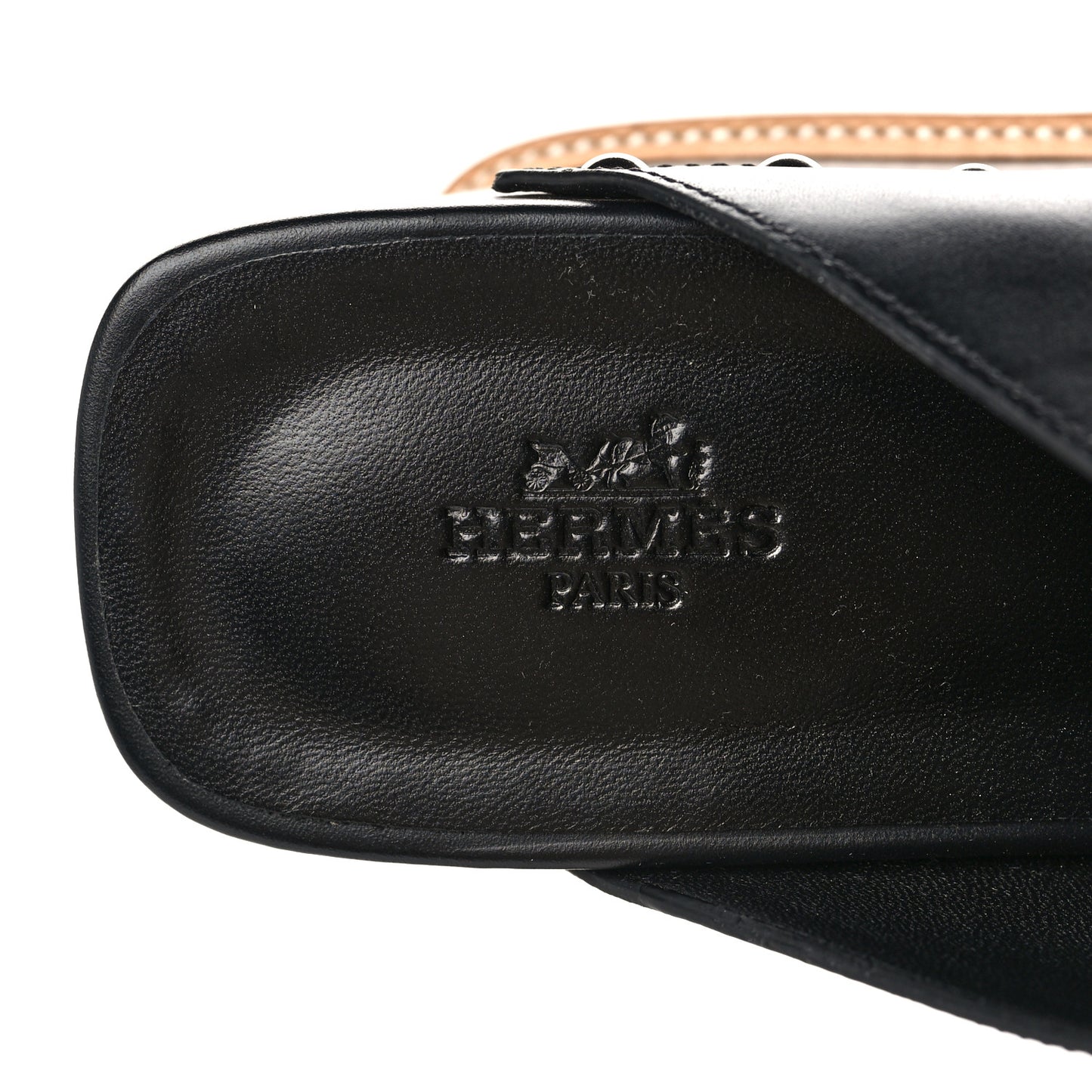 Calfskin Beechwood Earth Mules 37 Black