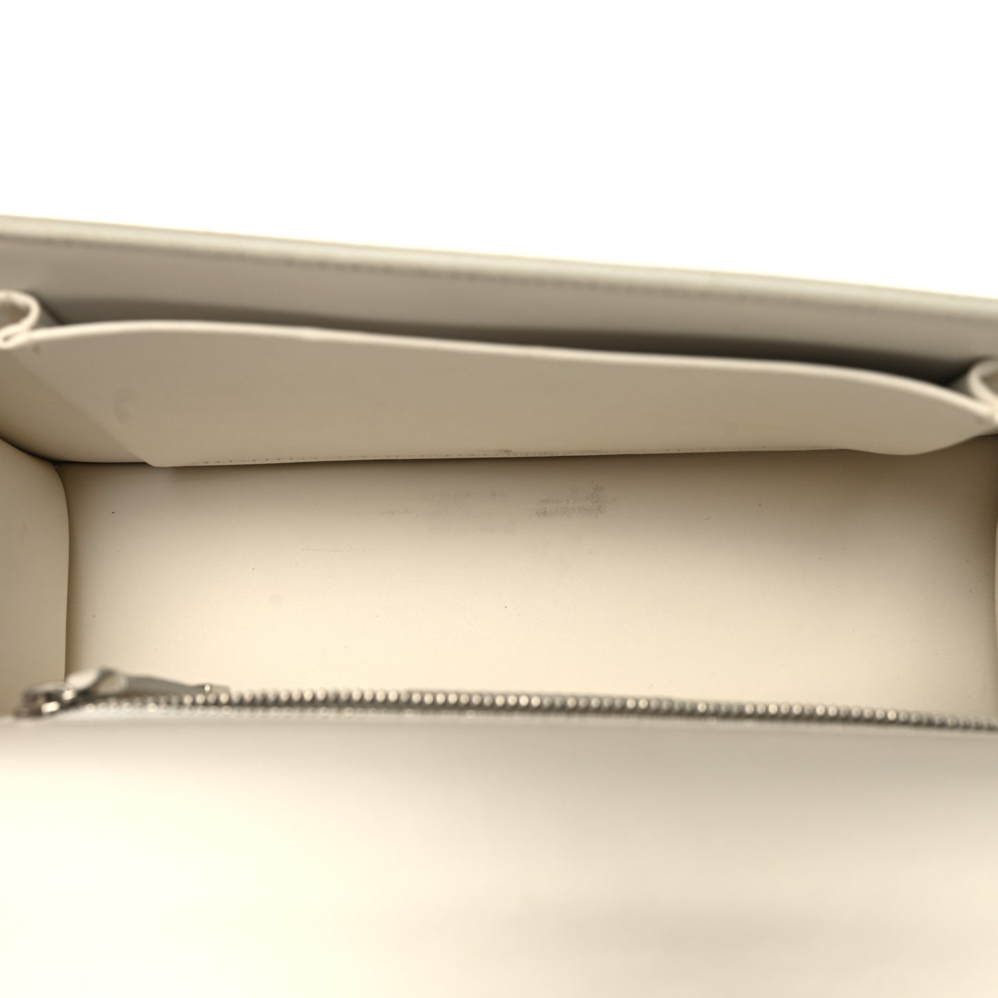 Grained Calfskin 30 Montaigne Chain Flap Bag White