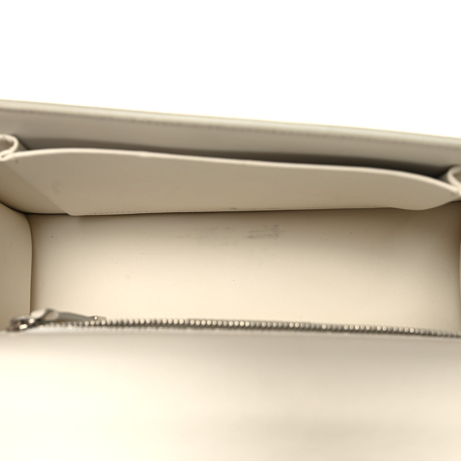 Christian Dior Grained Calfskin 30 Montaigne Chain Flap Bag White 5 of 13