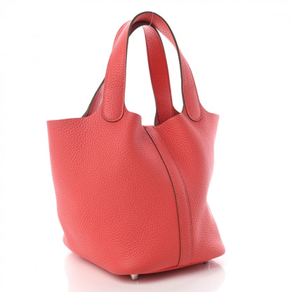 Hermes Taurillon Clemence Picotin Lock 18 PM Rose Jaipur 3 of 11
