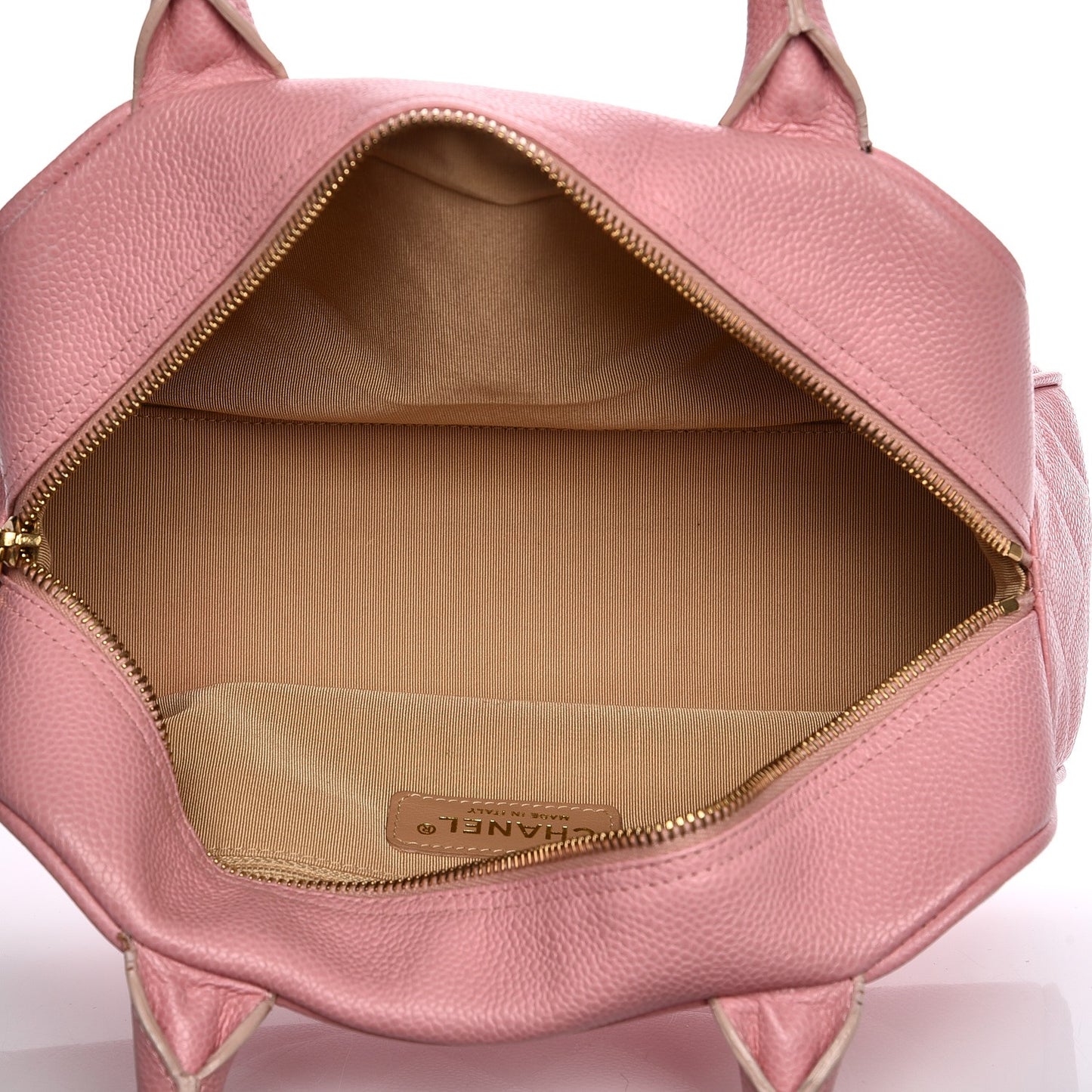 Caviar Quilted Small Bowler Pink