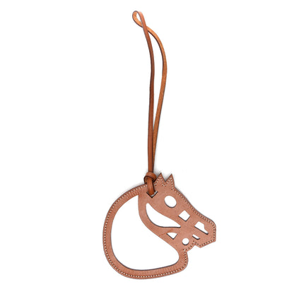 Hermes Barenia Paddock Cheval Horse Bag Charm Fauve 1 of 5