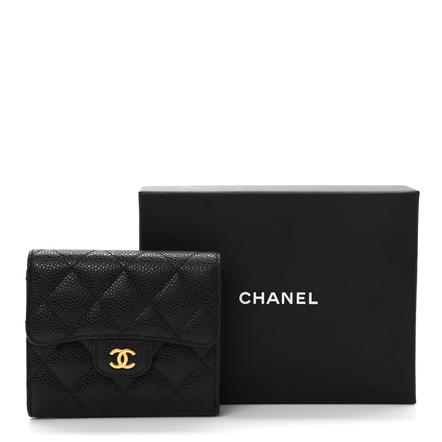 Chanel Caviar Quilted Compact Flap Wallet Black 8 of 8