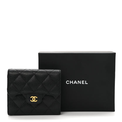 Chanel Caviar Quilted Compact Flap Wallet Black 8 of 8