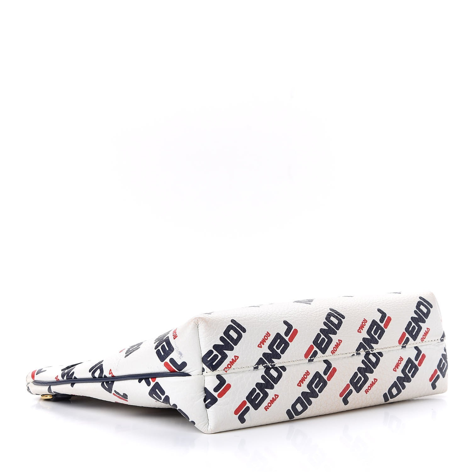Fendi X FILA Vitello Mania Large Pyramid Cosmetic Case White Blueberry 4 of 8