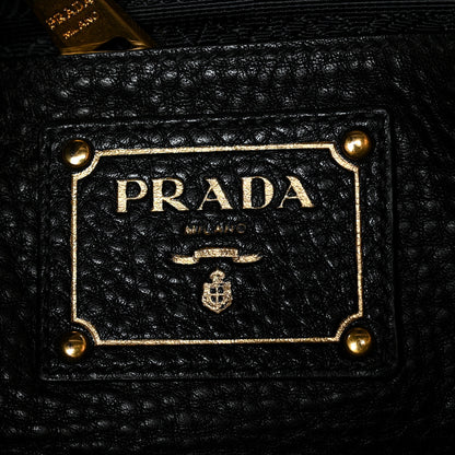 Prada Vitello Daino Shopping Satchel Black 5 of 8