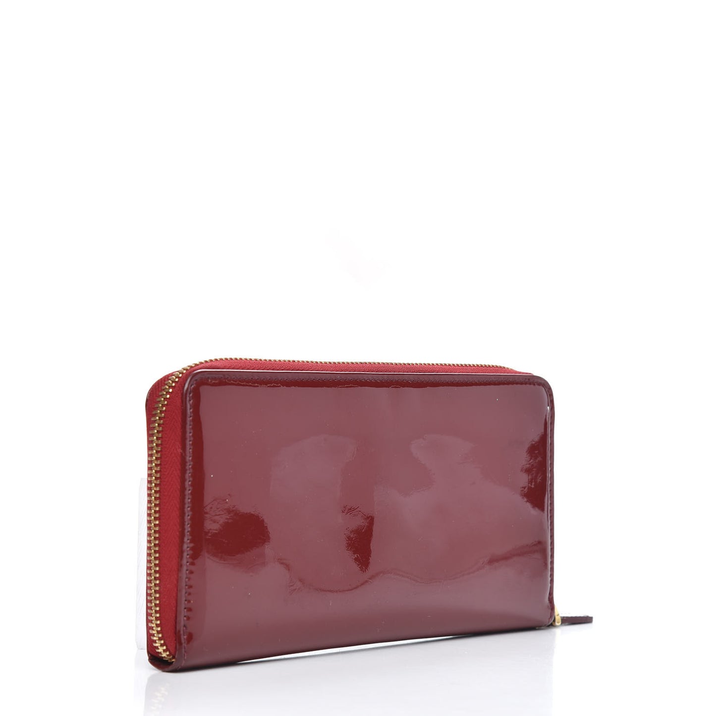 Patent Zip Around Wallet Red