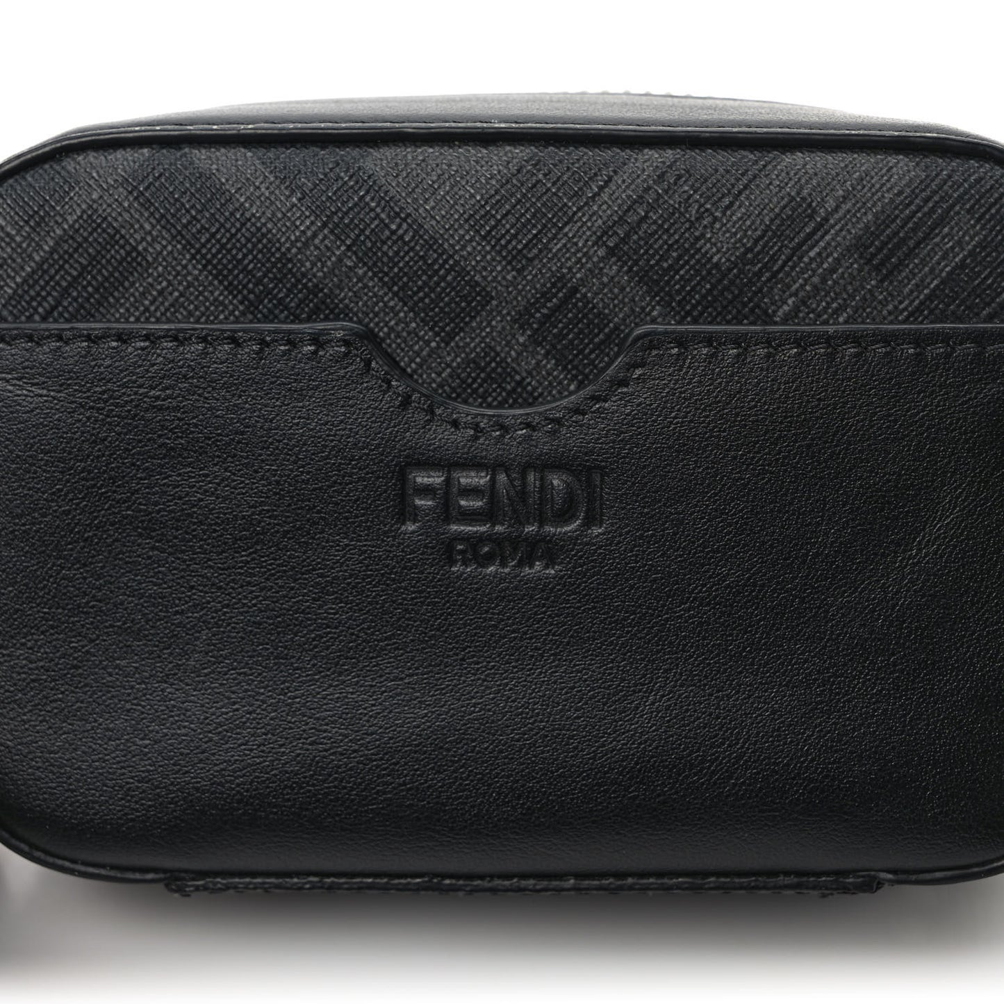 Glazed Fabric Vitello Cover Grace FF 1974 Diagonal Mini Camera Case Black Sunflower