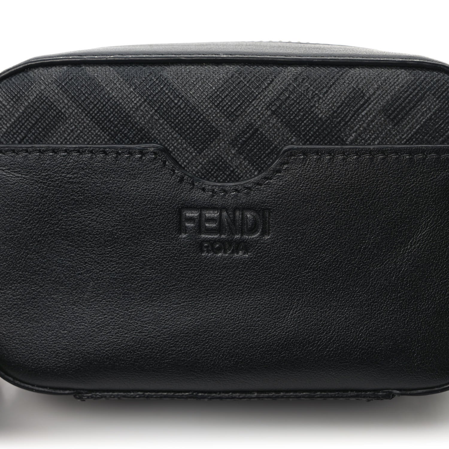 Fendi Glazed Fabric Vitello Cover Grace FF 1974 Diagonal Mini Camera Case Black Sunflower 7 of 10