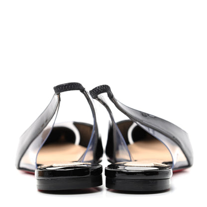 Christian Louboutin Patent PVC V Dec Flat 40 Black 6 of 9
