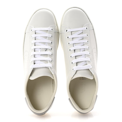 Gucci Calfskin Interlocking G Perforated Womens Ace Sneakers 39 White Grey Sky 2 of 11