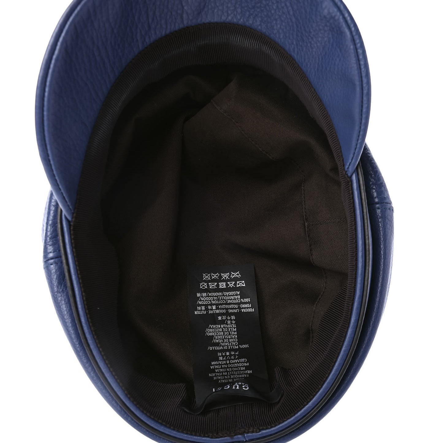 Calfskin Cellarius Hat L Washed Indigo
