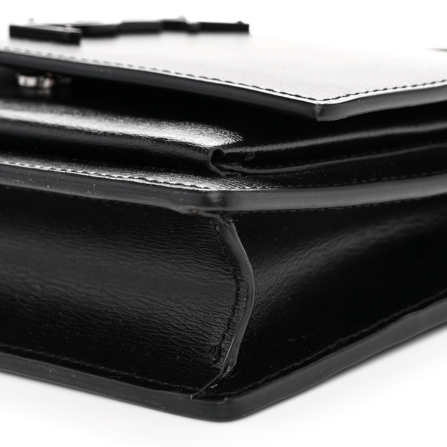 Calfskin Monogram Sunset Chain Wallet Black