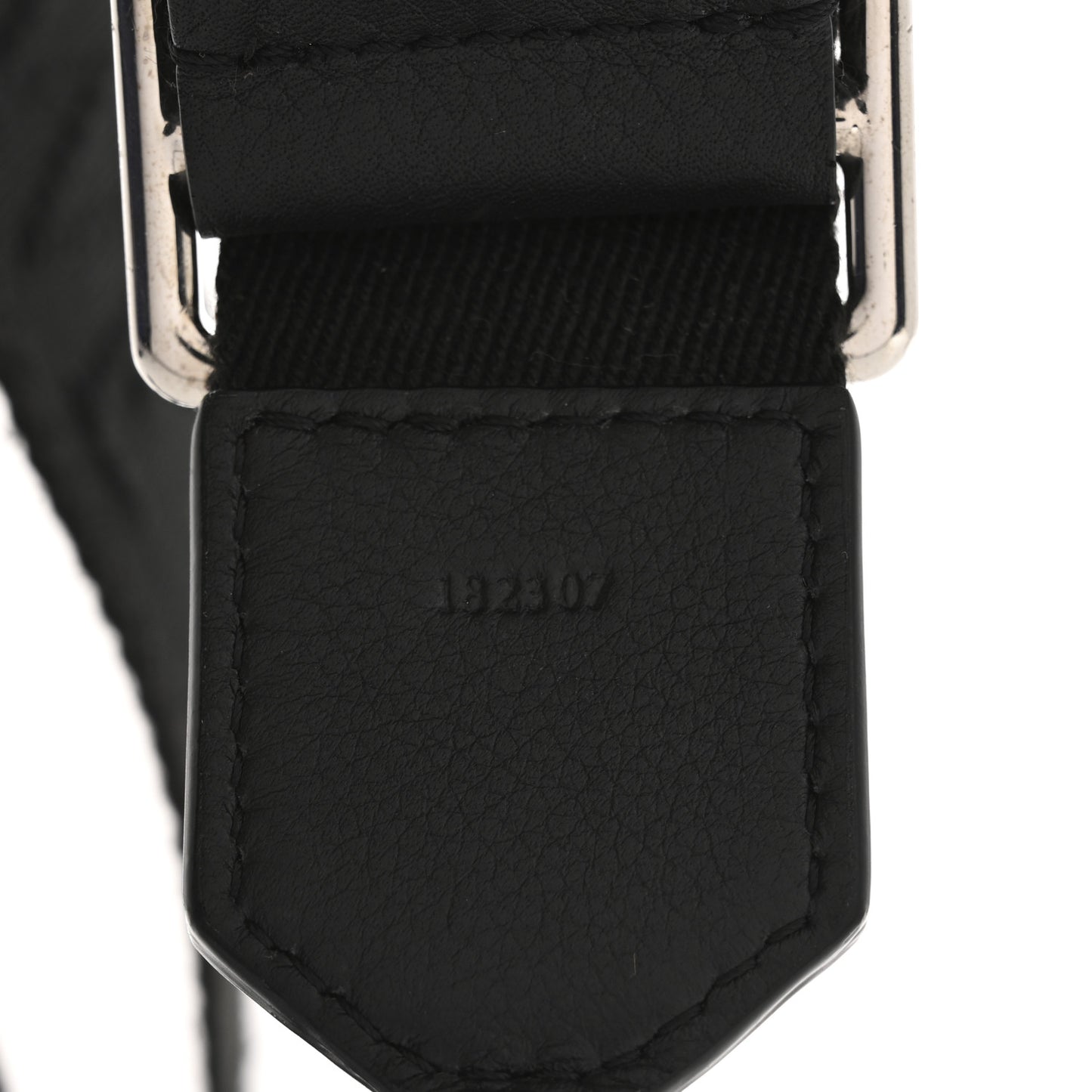 Calfskin Jacquard Webbing Anagram Strap Black