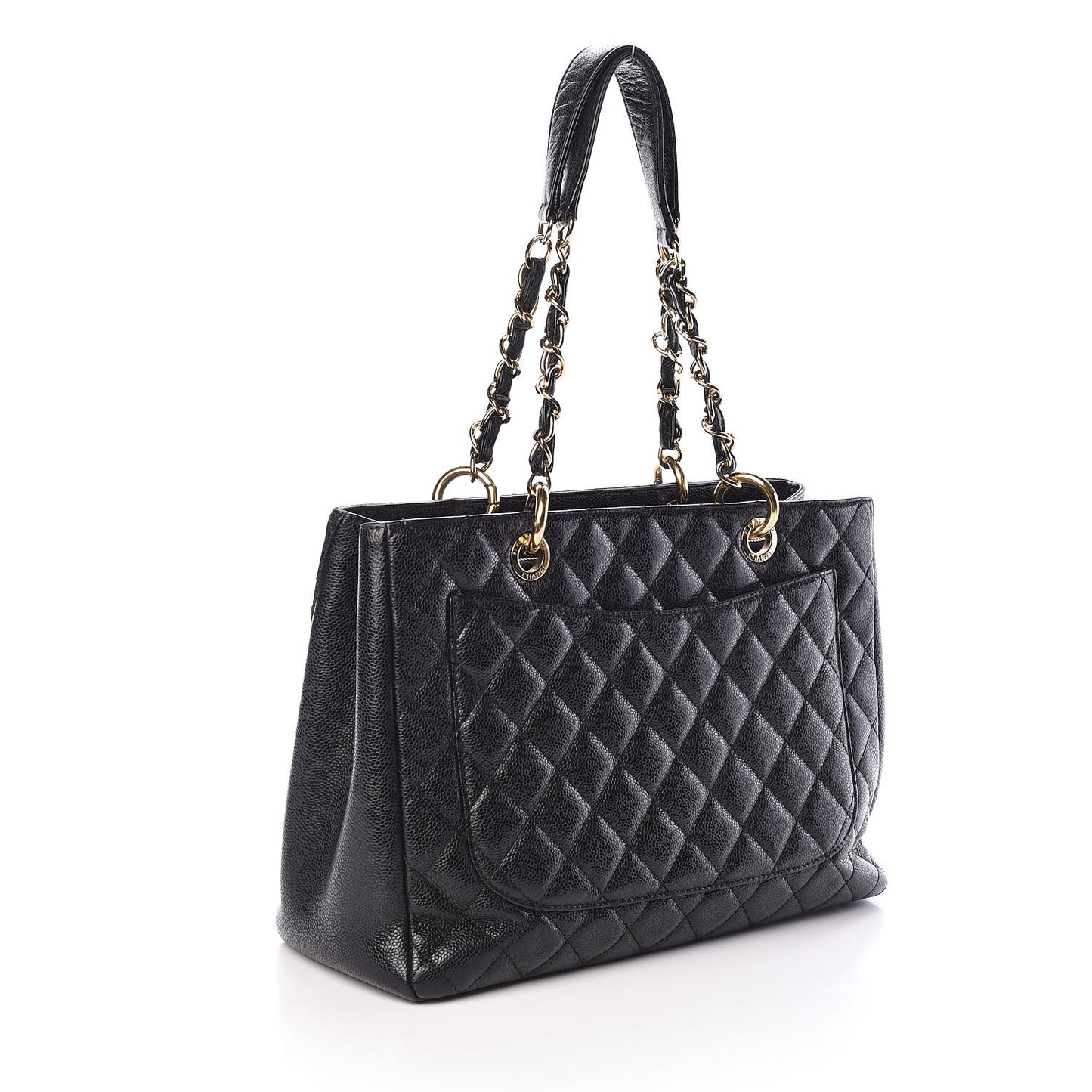 Caviar Quilted Grand Shopping Tote GST Black