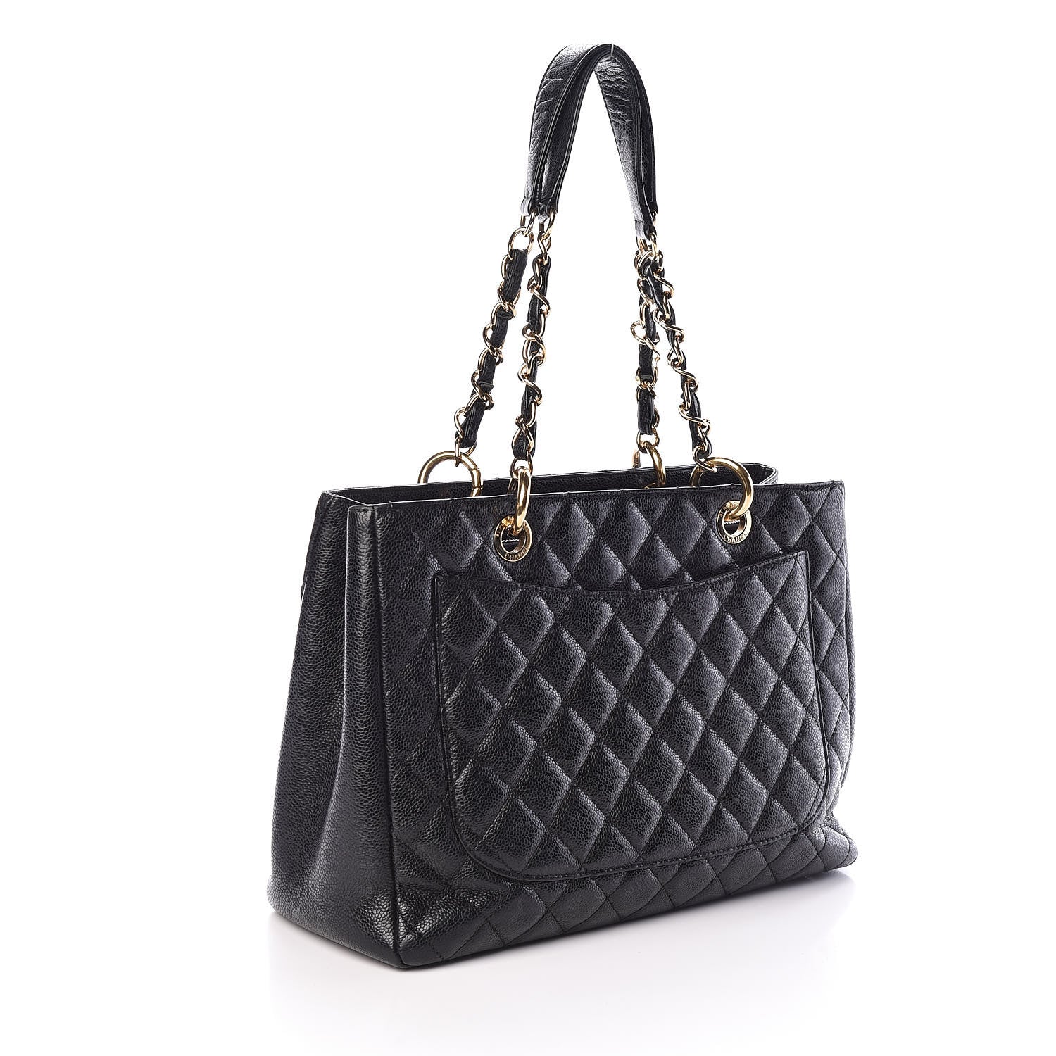 Chanel Caviar Quilted Grand Shopping Tote GST Black 3 of 9