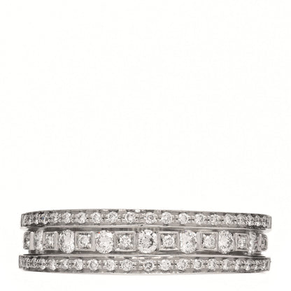 Damiani 18K White Gold Diamond Belle Epoque Band Ring 55 7.25 1 of 5