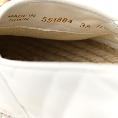Gucci Nappa Matelasse GG Marmont Platform Espadrilles 38 Great White 9 of 12