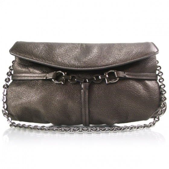 FASHIONPHILE SALVATOREFERRAGAMOLeatherChainClutch 1 of 7