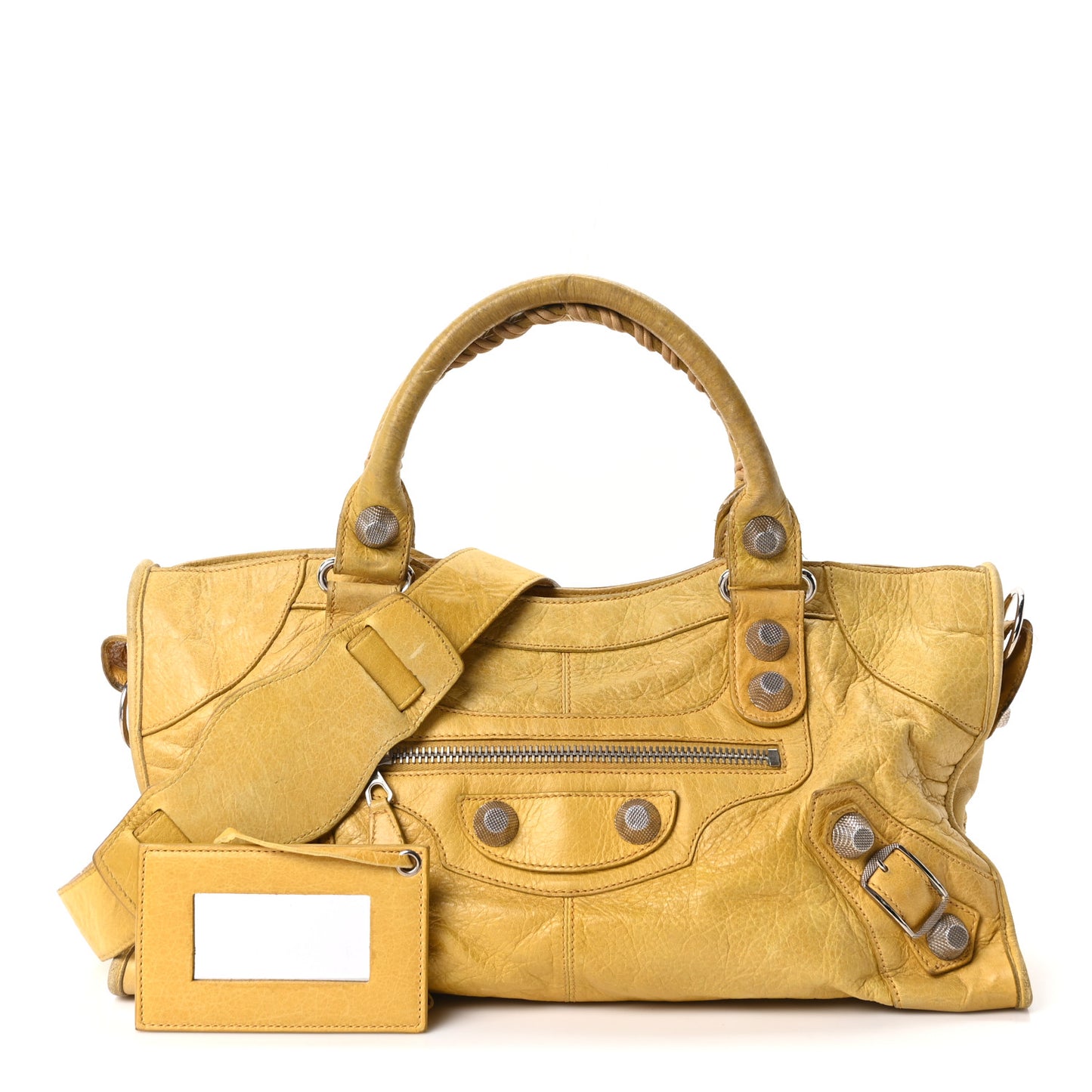 Agneau Giant 21 Silver Hardware Part Time Moutarde