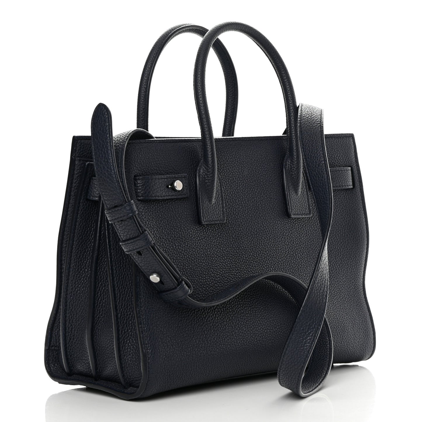 Grained Calfskin Baby Supple Sac De Jour Navy