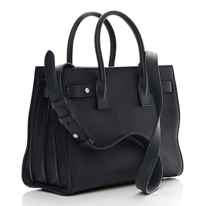 Saint Laurent Grained Calfskin Baby Supple Sac De Jour Navy 3 of 12