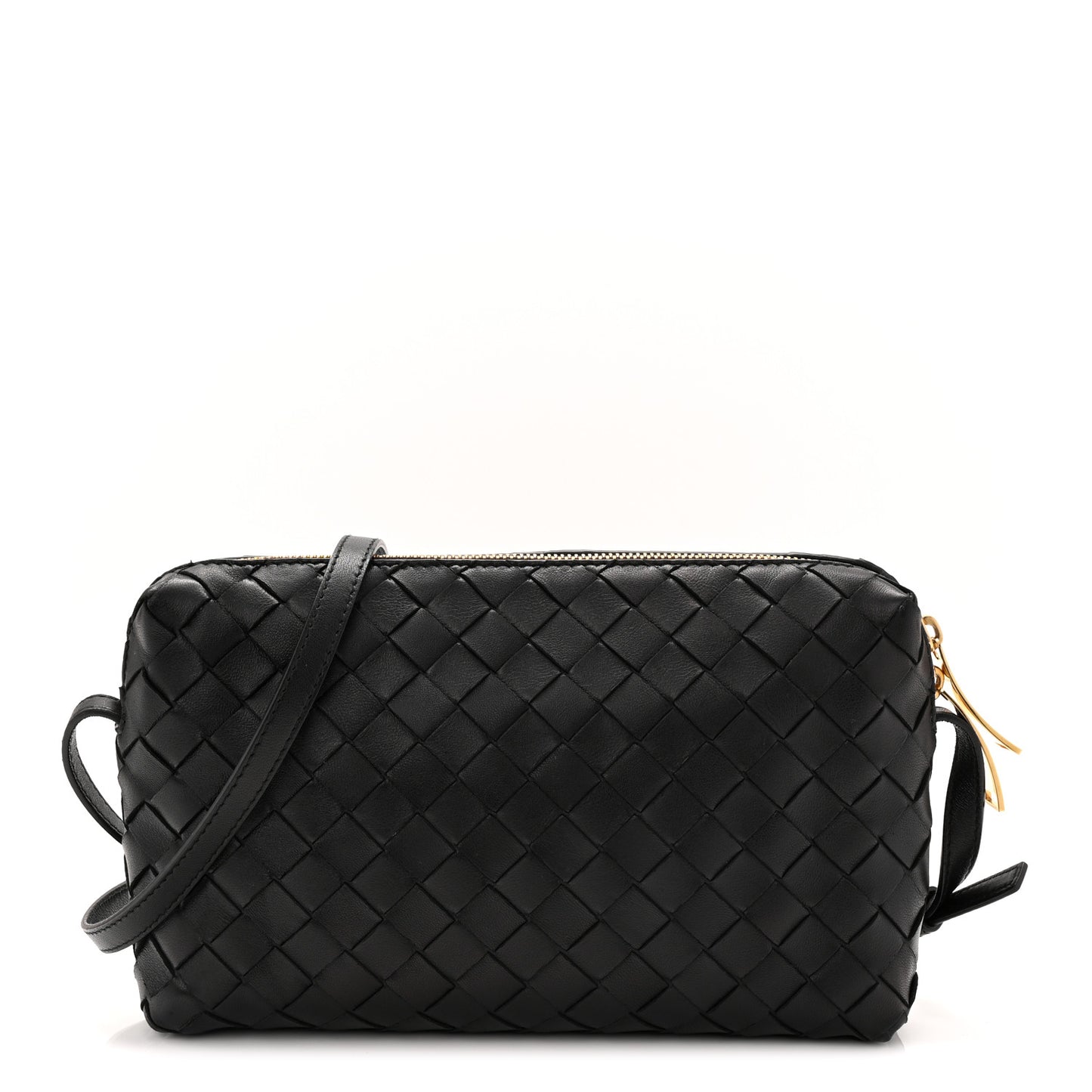 Nappa Intrecciato Crossbody Black